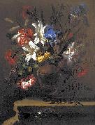 Bartolome Perez Vase of Flowers. oil painting on canvas